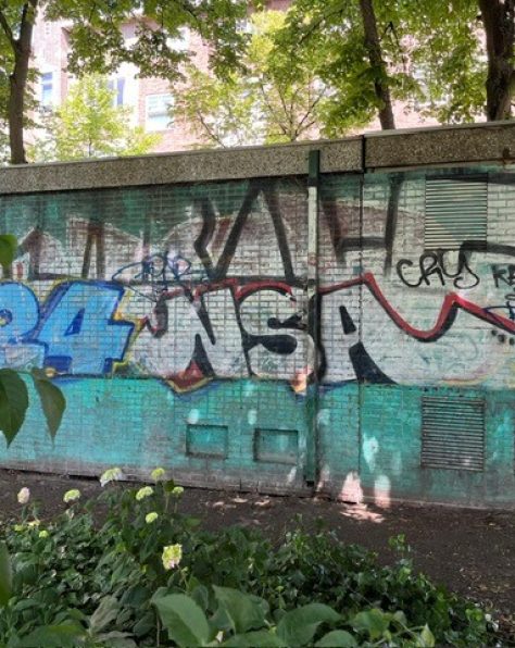 Graffiti op elektriciteitshuisje