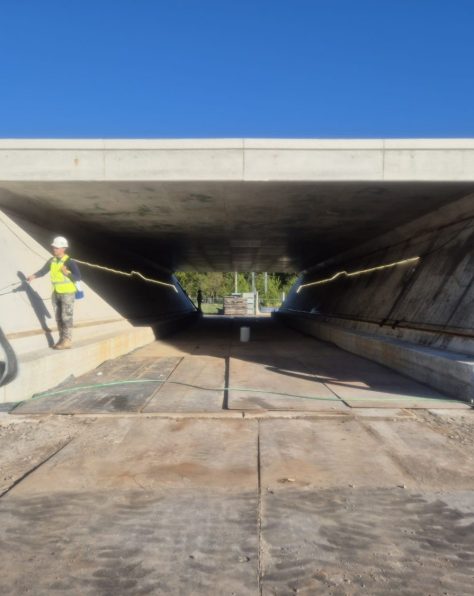 Hydrofugeren van betonnen tunnel